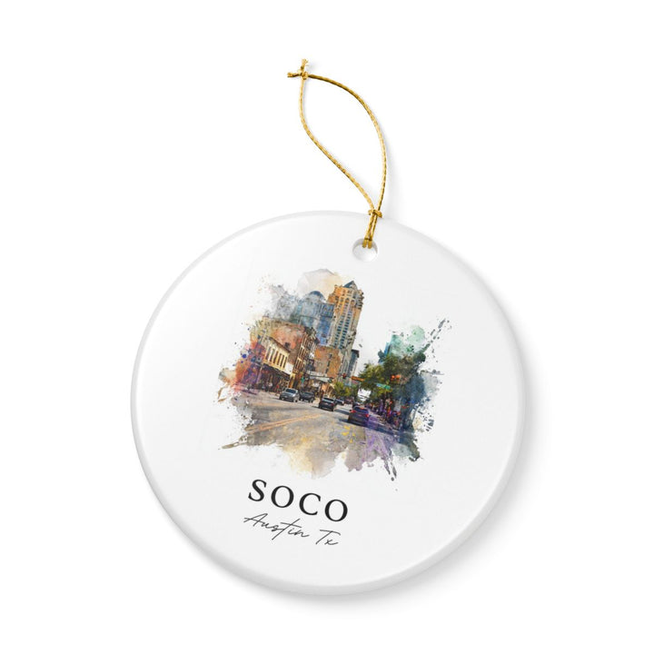 Soco Austin TX Ornament: Unique Soco Austin Souvenir, Soco Austin Texas Xmas Decor, and Authentic Soco Austin Gift