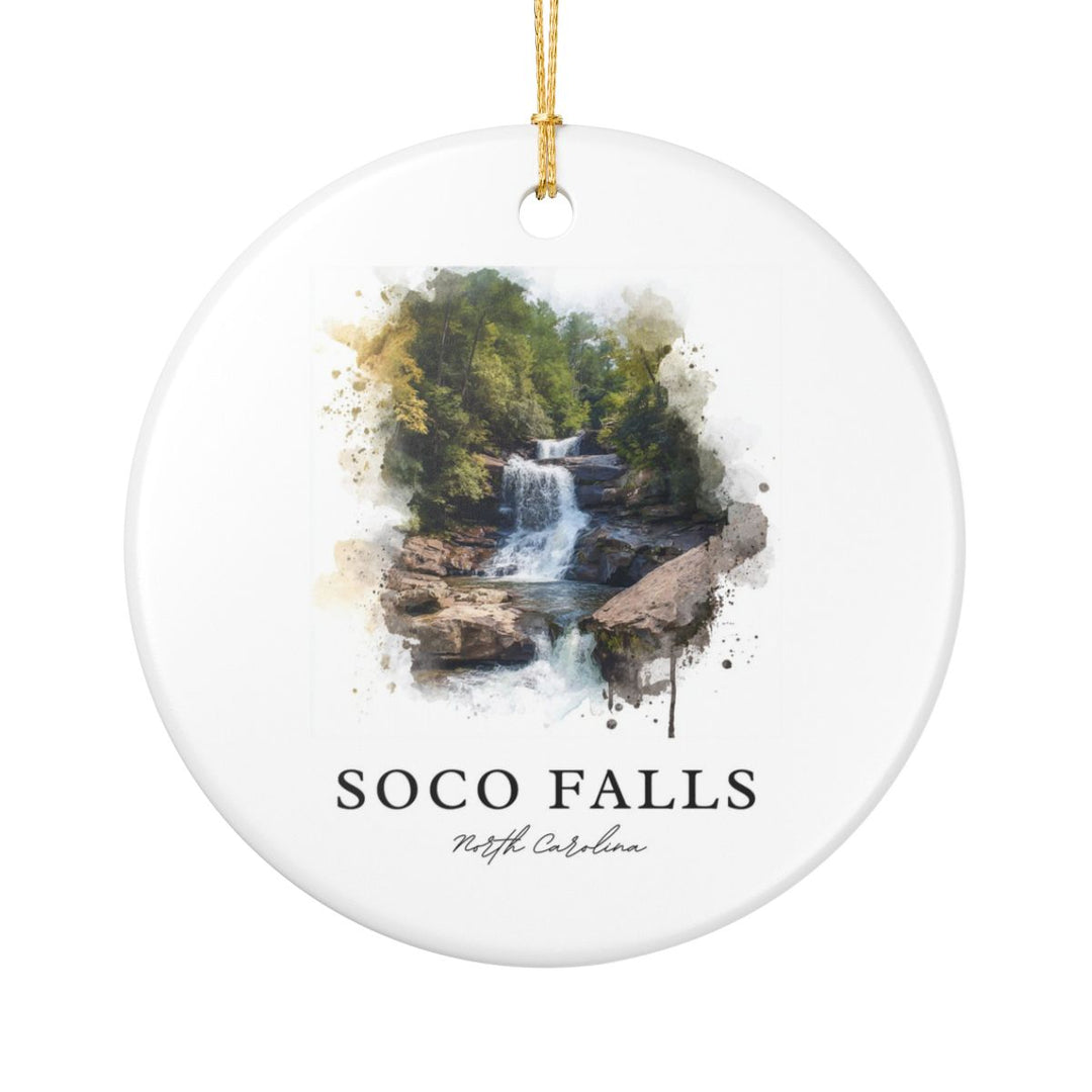 Soco Falls North Carolina USA Ornament: Unique Soco Falls Souvenir, Soco Falls North Carolina Xmas Decor, and Authentic Soco Falls Gift