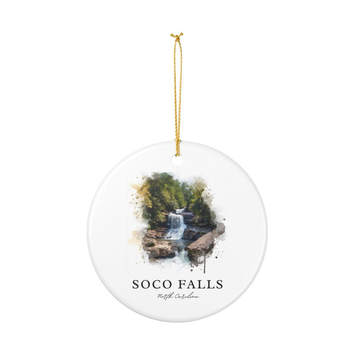 Soco Falls North Carolina USA Ornament: Unique Soco Falls Souvenir, Soco Falls North Carolina Xmas Decor, and Authentic Soco Falls Gift