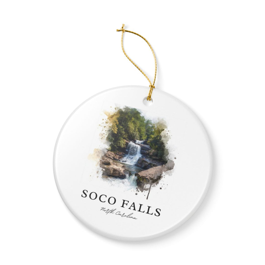 Soco Falls North Carolina USA Ornament: Unique Soco Falls Souvenir, Soco Falls North Carolina Xmas Decor, and Authentic Soco Falls Gift