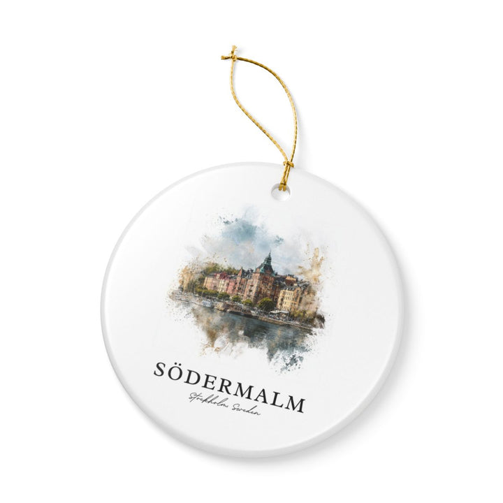 Södermalm Sweden Ornament: Unique Södermalm Souvenir, Södermalm Sweden Xmas Decor, and Authentic Södermalm Gift