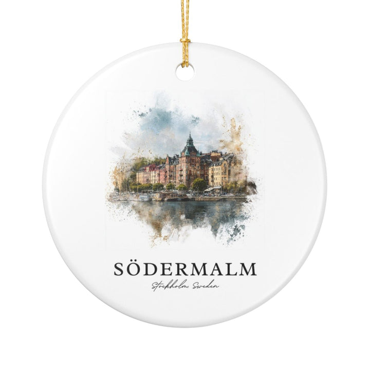 Södermalm Sweden Ornament: Unique Södermalm Souvenir, Södermalm Sweden Xmas Decor, and Authentic Södermalm Gift
