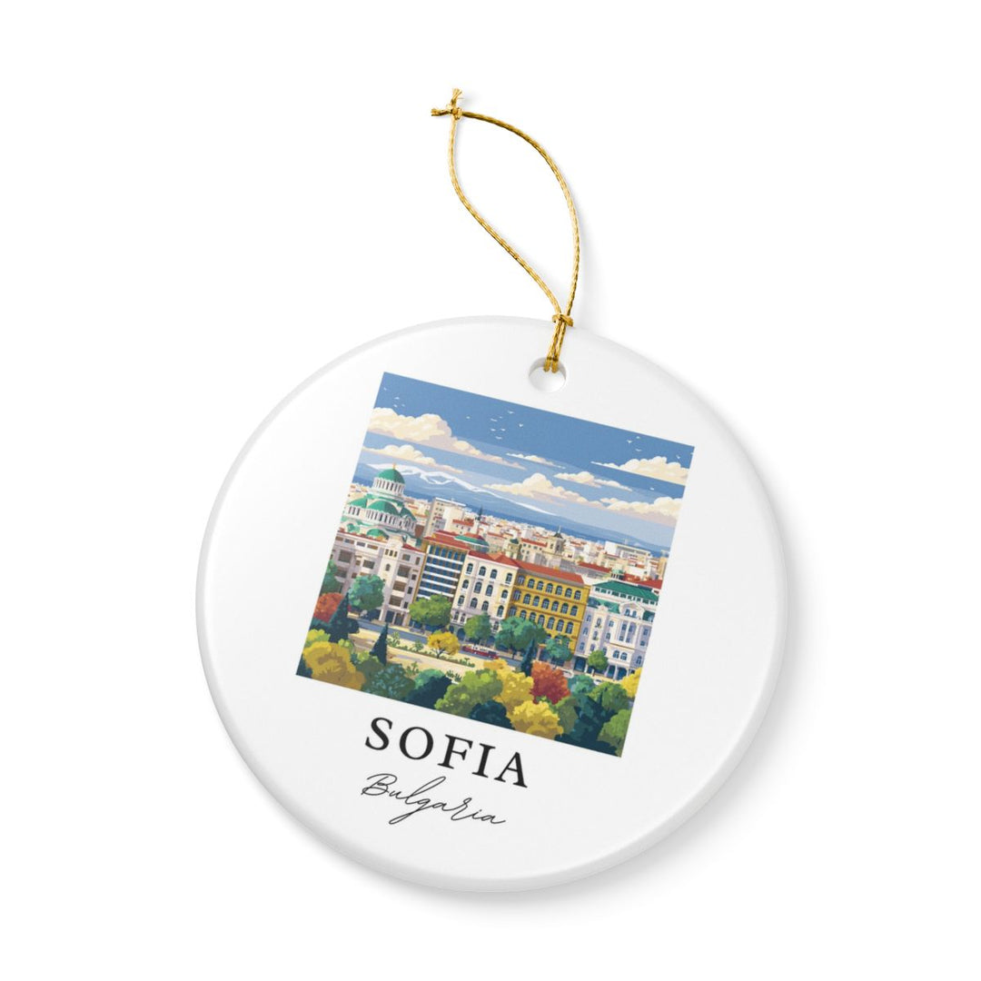 Sofia Bulgaria Ornament: Unique Sofia Souvenir, Sofia Bulgaria Xmas Decor, and Authentic Sofia Gift