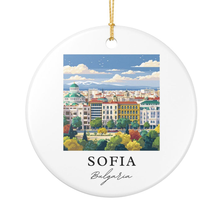 Sofia Bulgaria Ornament: Unique Sofia Souvenir, Sofia Bulgaria Xmas Decor, and Authentic Sofia Gift