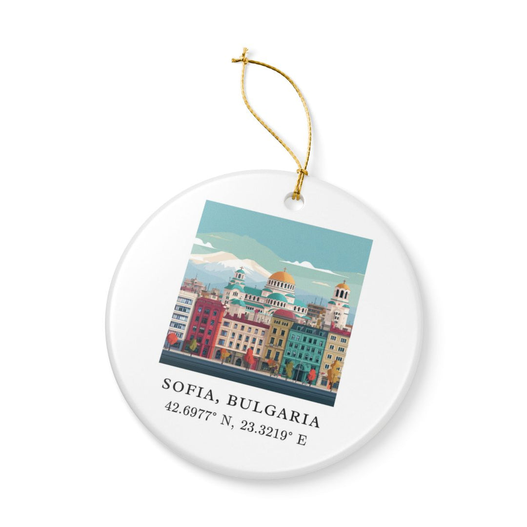 Sofia Bulgaria Ornament: Unique Sofia Souvenir, Sofia Bulgaria Xmas Decor, and Authentic Sofia Gift