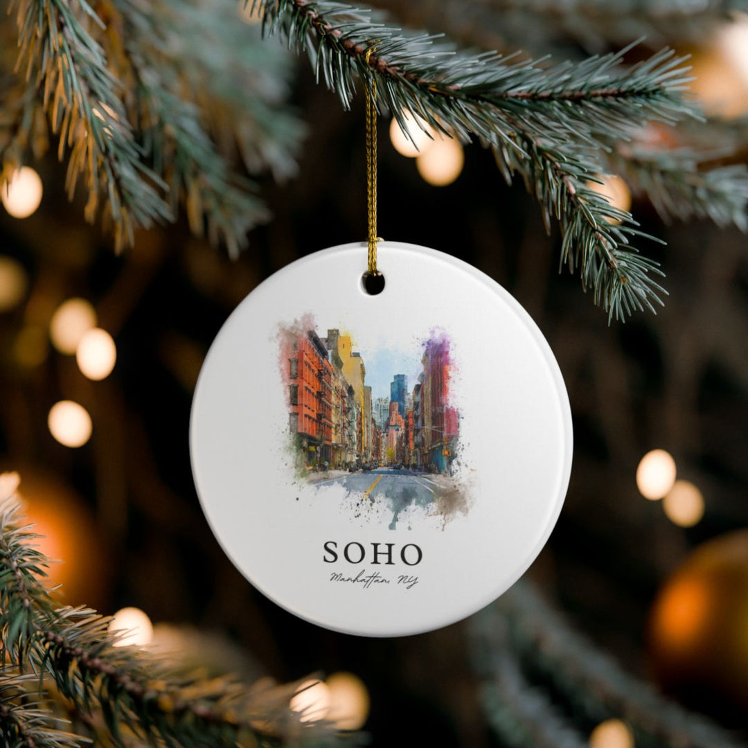 Soho New York Ornament: Unique Soho Souvenir, Soho New York Xmas Decor, and Authentic Soho Gift