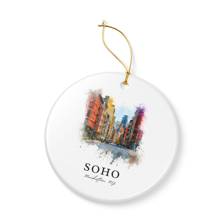 Soho New York Ornament: Unique Soho Souvenir, Soho New York Xmas Decor, and Authentic Soho Gift