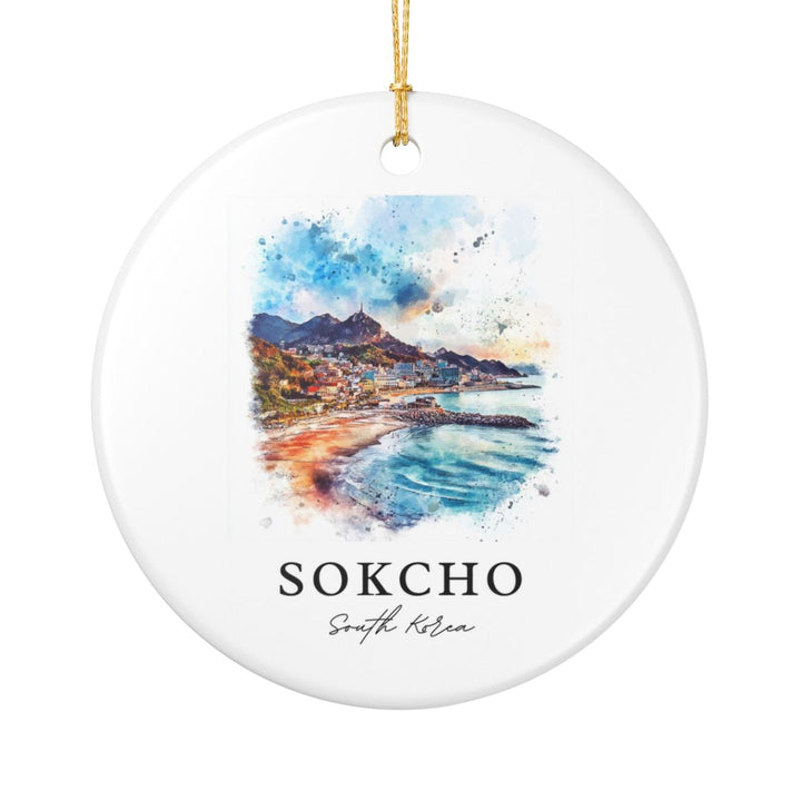 Sokcho South Korea Ornament: Unique Sokcho Souvenir, Sokcho South Korea Xmas Decor, and Authentic Sokcho Gift