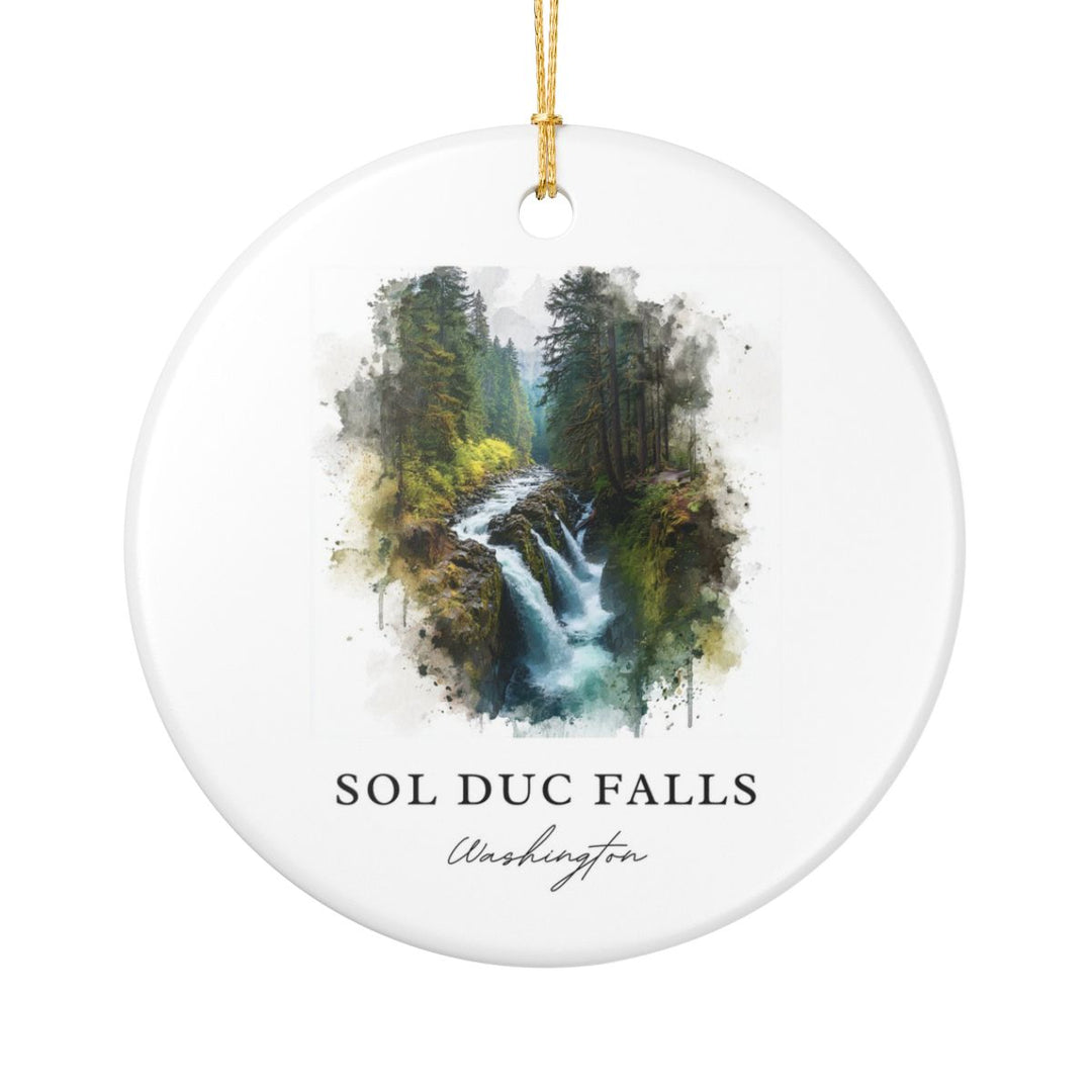 Sol Duc Falls Washington USA Ornament: Unique Sol Duc Falls Souvenir, Sol Duc Falls Washington Xmas Decor, and Authentic Sol Duc Falls Gift