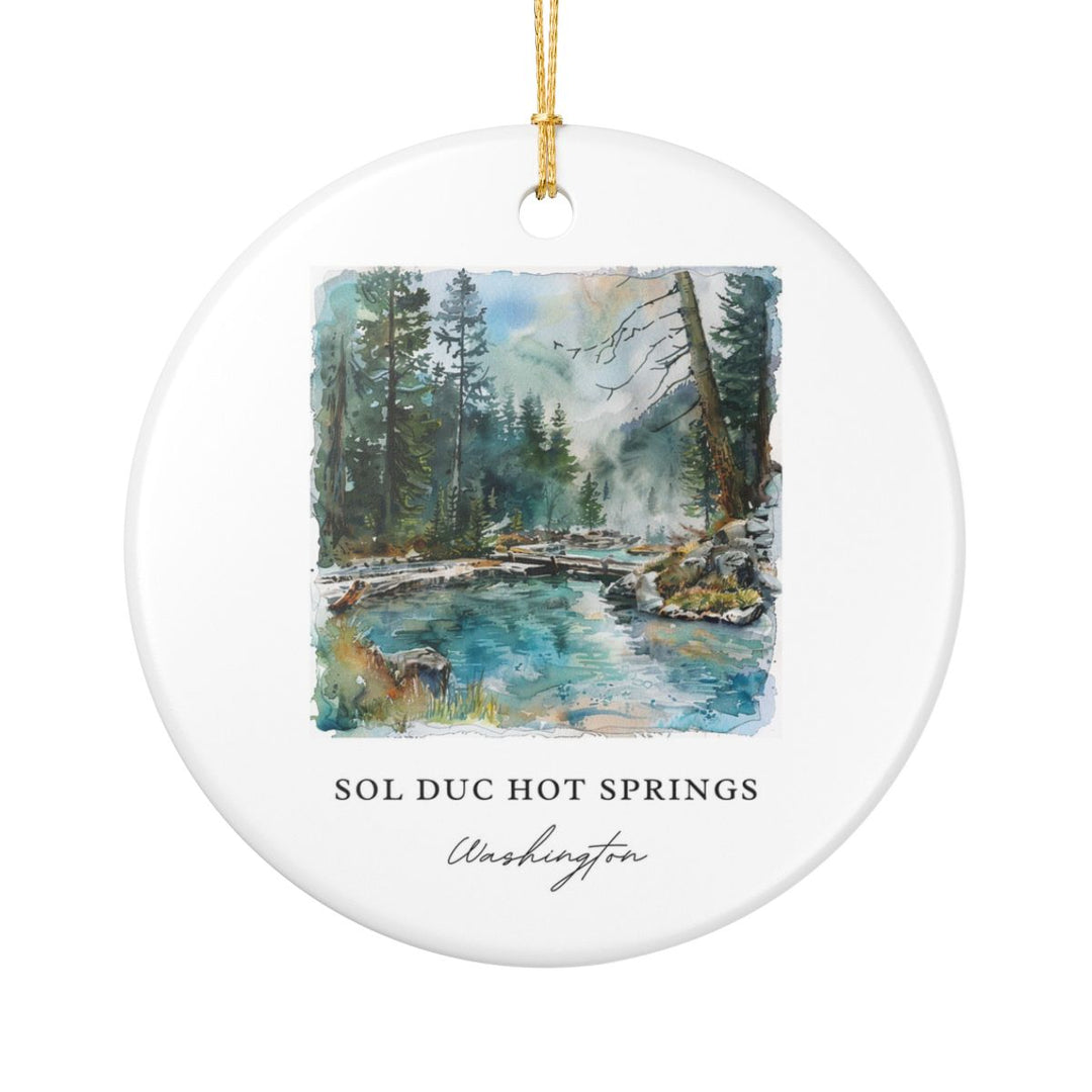 Sol Duc Hot Springs Washington Ornament: Unique Sol Duc Hot Springs Souvenir, Sol Duc Hot Springs Xmas Decor, and Authentic Sol Duc Hot Springs Gift