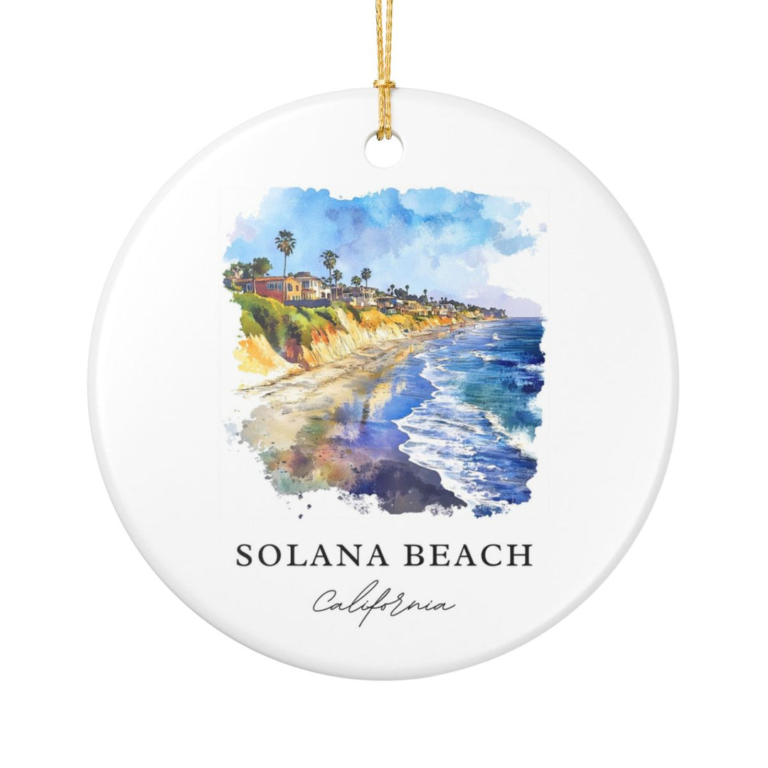 Solana Beach California USA Ornament: Unique Solana Beach Souvenir, Solana Beach California Xmas Decor, and Authentic Solana Beach Gift