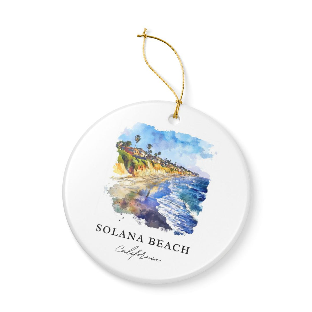 Solana Beach California USA Ornament: Unique Solana Beach Souvenir, Solana Beach California Xmas Decor, and Authentic Solana Beach Gift