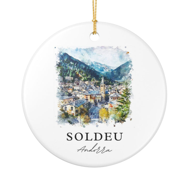 Soldeu Andorra Ornament: Unique Soldeu Souvenir, Soldeu Andorra Xmas Decor, and Authentic Soldeu Gift