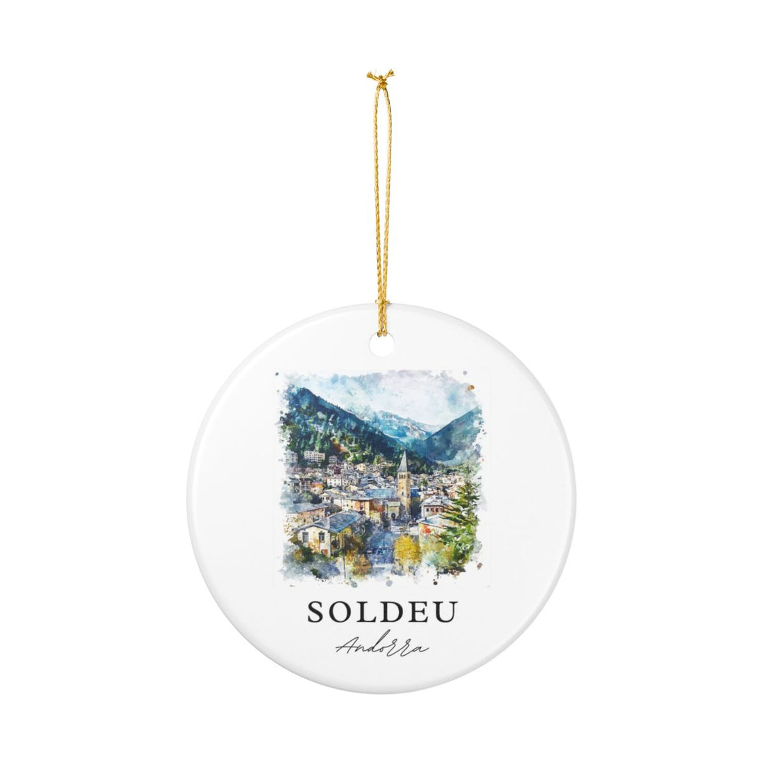 Soldeu Andorra Ornament: Unique Soldeu Souvenir, Soldeu Andorra Xmas Decor, and Authentic Soldeu Gift