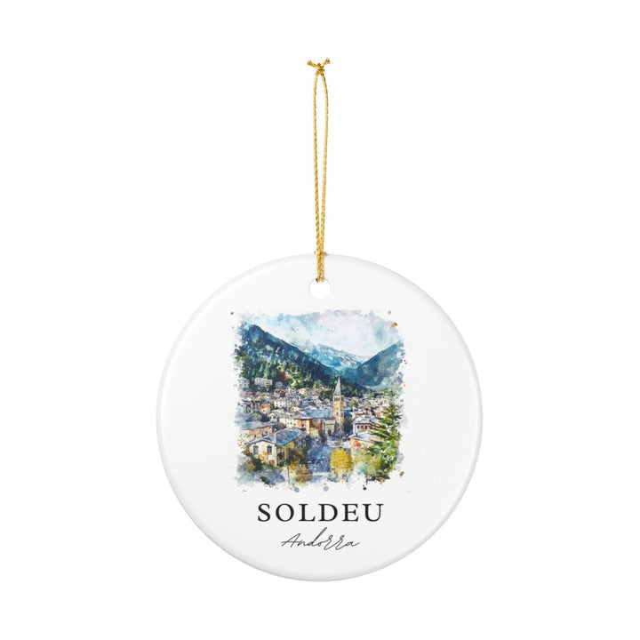 Soldeu Andorra Ornament: Unique Soldeu Souvenir, Soldeu Andorra Xmas Decor, and Authentic Soldeu Gift