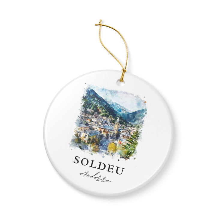 Soldeu Andorra Ornament: Unique Soldeu Souvenir, Soldeu Andorra Xmas Decor, and Authentic Soldeu Gift