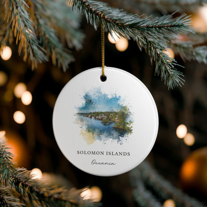 Solomon Islands Solomon Islands Ornament: Unique Solomon Islands Solomon Islands Souvenir, Solomon Islands Solomon Islands Xmas Decor