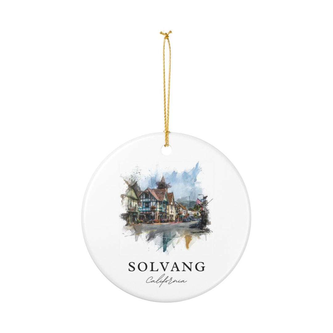 Solvang California Ornament: Unique Solvang Souvenir, Solvang California Xmas Decor, and Authentic Solvang Gift