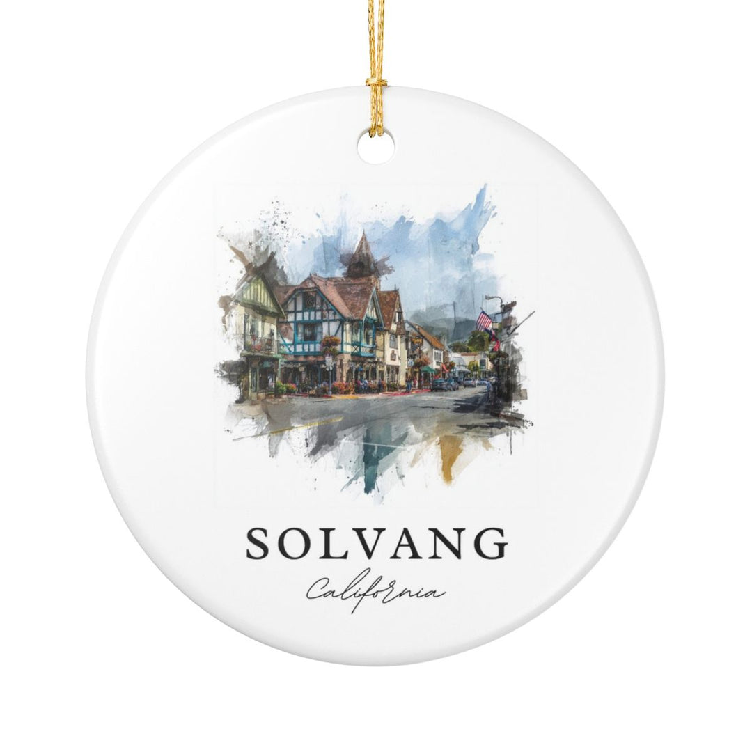 Solvang California Ornament: Unique Solvang Souvenir, Solvang California Xmas Decor, and Authentic Solvang Gift