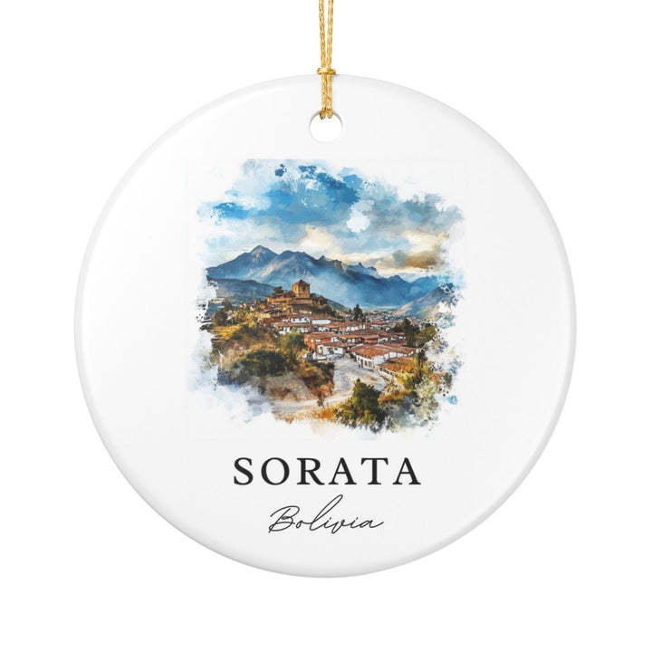 Sorata Bolivia Ornament: Unique Sorata Souvenir, Sorata Bolivia Xmas Decor, and Authentic Sorata Gift