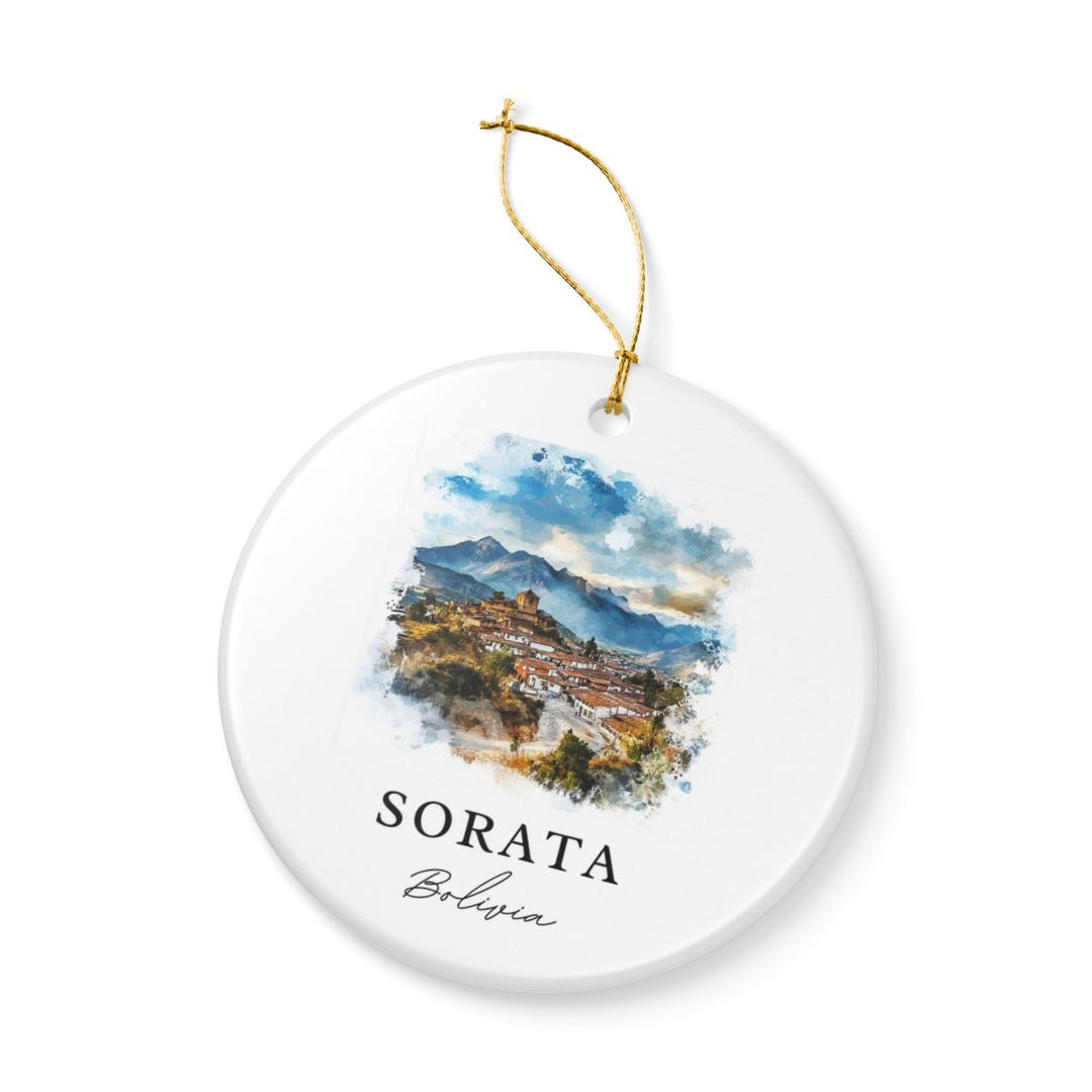 Sorata Bolivia Ornament: Unique Sorata Souvenir, Sorata Bolivia Xmas Decor, and Authentic Sorata Gift