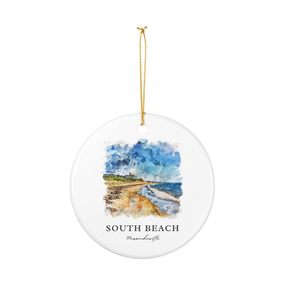 South Beach Edgartown MA Ornament: Unique South Beach Edgartown Souvenir, South Beach Edgartown Massachusetts Xmas Decor