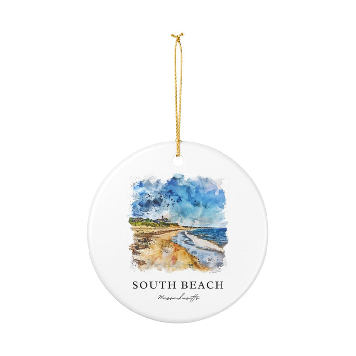 South Beach Edgartown MA Ornament: Unique South Beach Edgartown Souvenir, South Beach Edgartown Massachusetts Xmas Decor