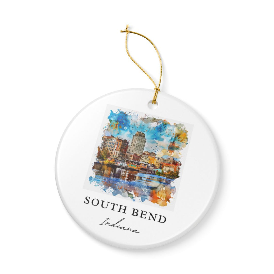 South Bend Ornament: Unique South Bend Souvenir, South Bend Xmas Decor, and Authentic South Bend Gift