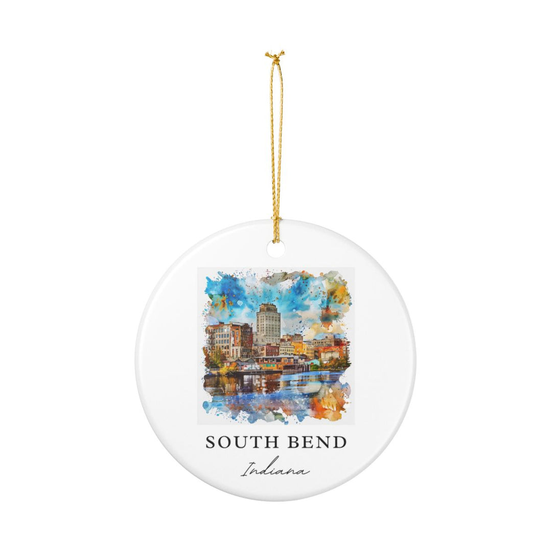 South Bend Ornament: Unique South Bend Souvenir, South Bend Xmas Decor, and Authentic South Bend Gift