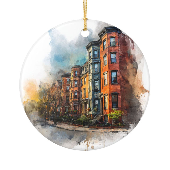 South End Boston MA Ornament: Unique South End Boston Souvenir, South End Boston Massachusetts Xmas Decor, and Authentic South End Boston Gift