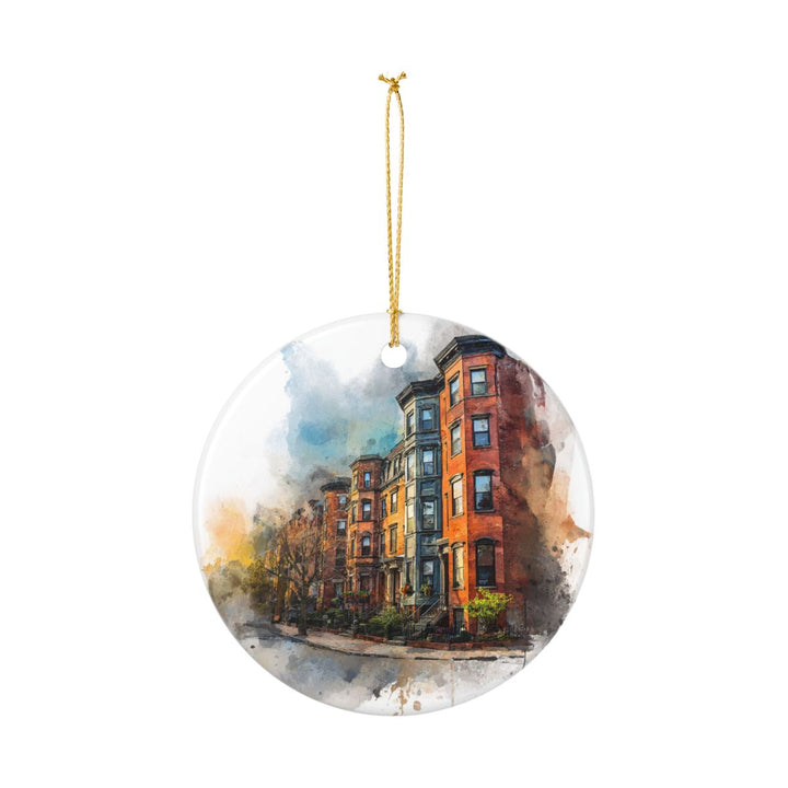 South End Boston MA Ornament: Unique South End Boston Souvenir, South End Boston Massachusetts Xmas Decor, and Authentic South End Boston Gift