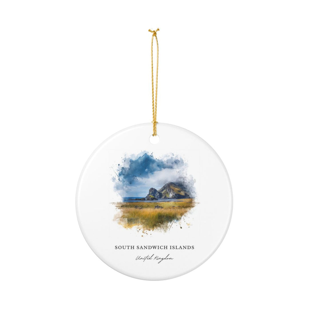 South Sandwich Islands UK Ornament: Unique South Sandwich Islands Souvenir, South Sandwich Islands United Kingdom Xmas Decor