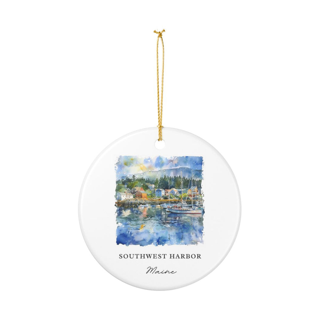 Southwest Harbor Maine Ornament: Unique Southwest Harbor Maine Souvenir, Southwest Harbor Maine Xmas Decor, and Authentic Southwest Harbor Maine Gift