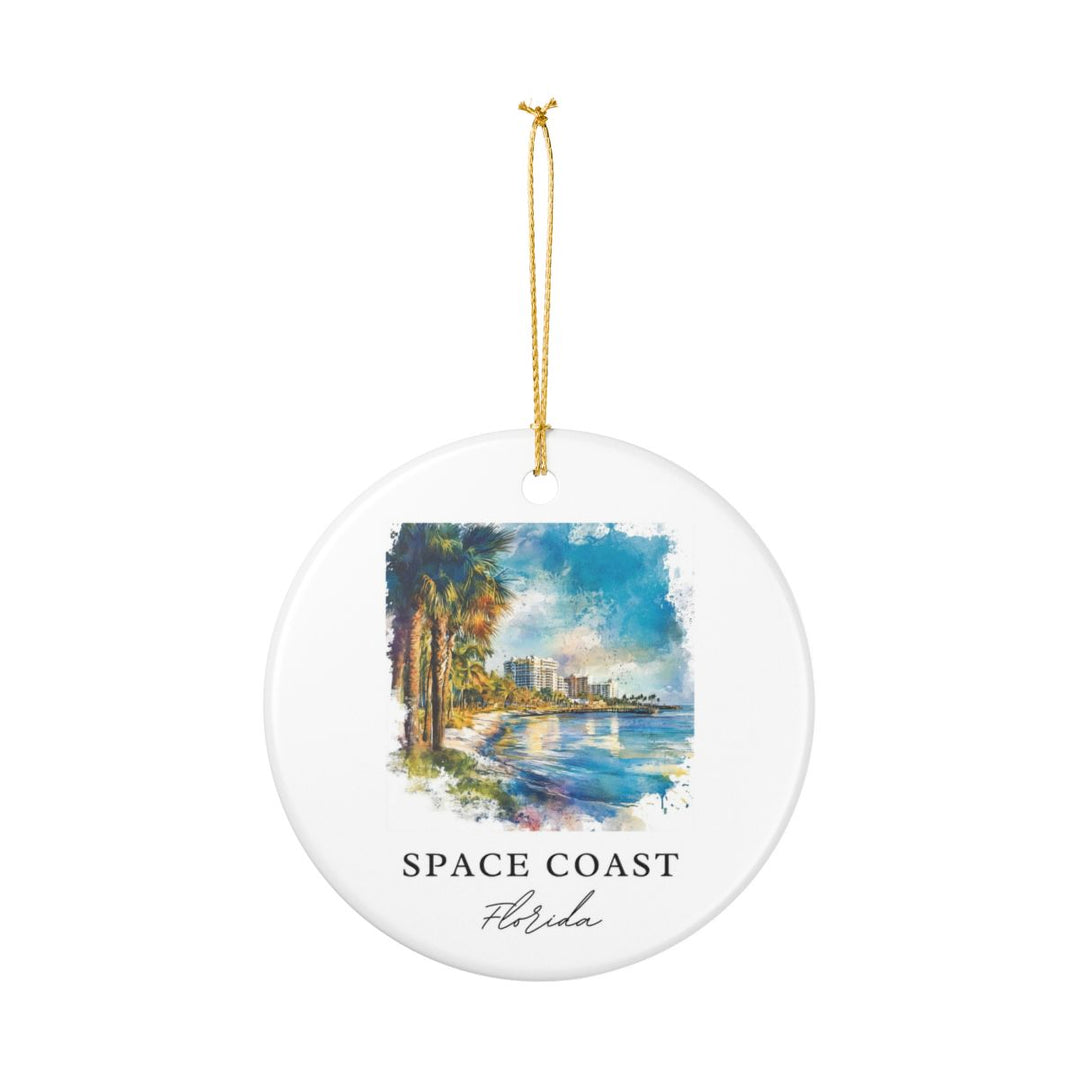 Space Coast Florida USA Ornament: Unique Space Coast Souvenir, Space Coast Florida Xmas Decor, and Authentic Space Coast Gift