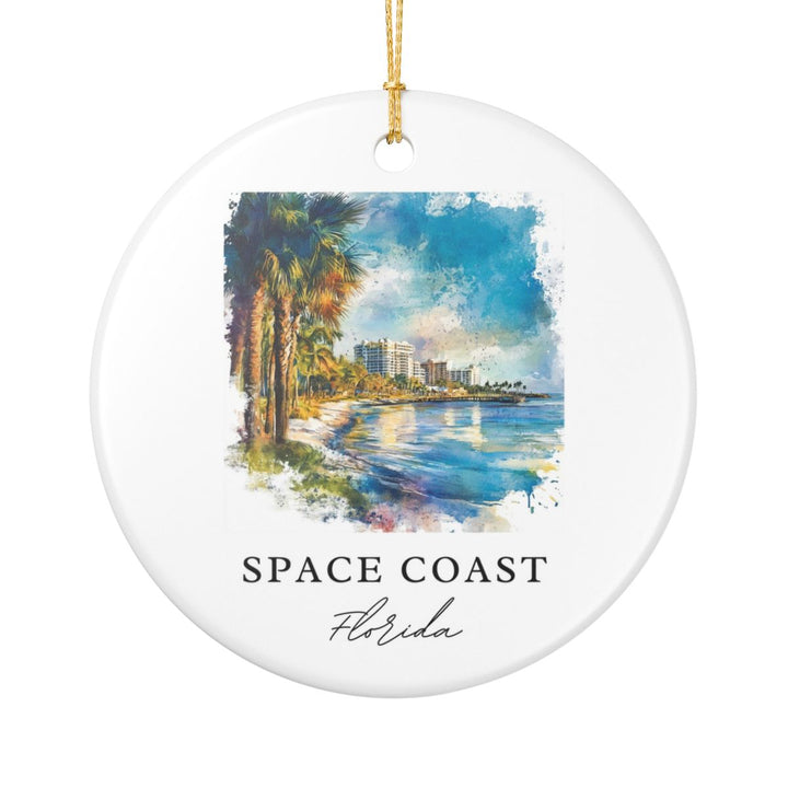 Space Coast Florida USA Ornament: Unique Space Coast Souvenir, Space Coast Florida Xmas Decor, and Authentic Space Coast Gift