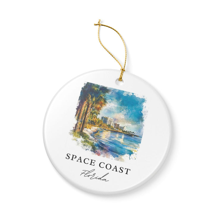 Space Coast Florida USA Ornament: Unique Space Coast Souvenir, Space Coast Florida Xmas Decor, and Authentic Space Coast Gift
