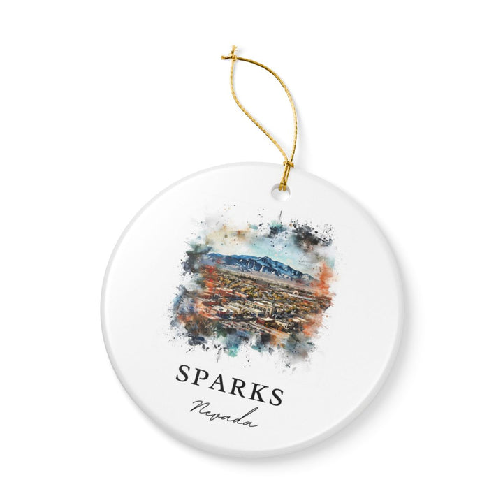 Sparks NV Ornament: Unique Sparks Souvenir, Sparks Nevada Xmas Decor, and Authentic Sparks Gift
