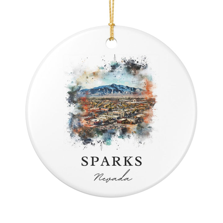 Sparks NV Ornament: Unique Sparks Souvenir, Sparks Nevada Xmas Decor, and Authentic Sparks Gift