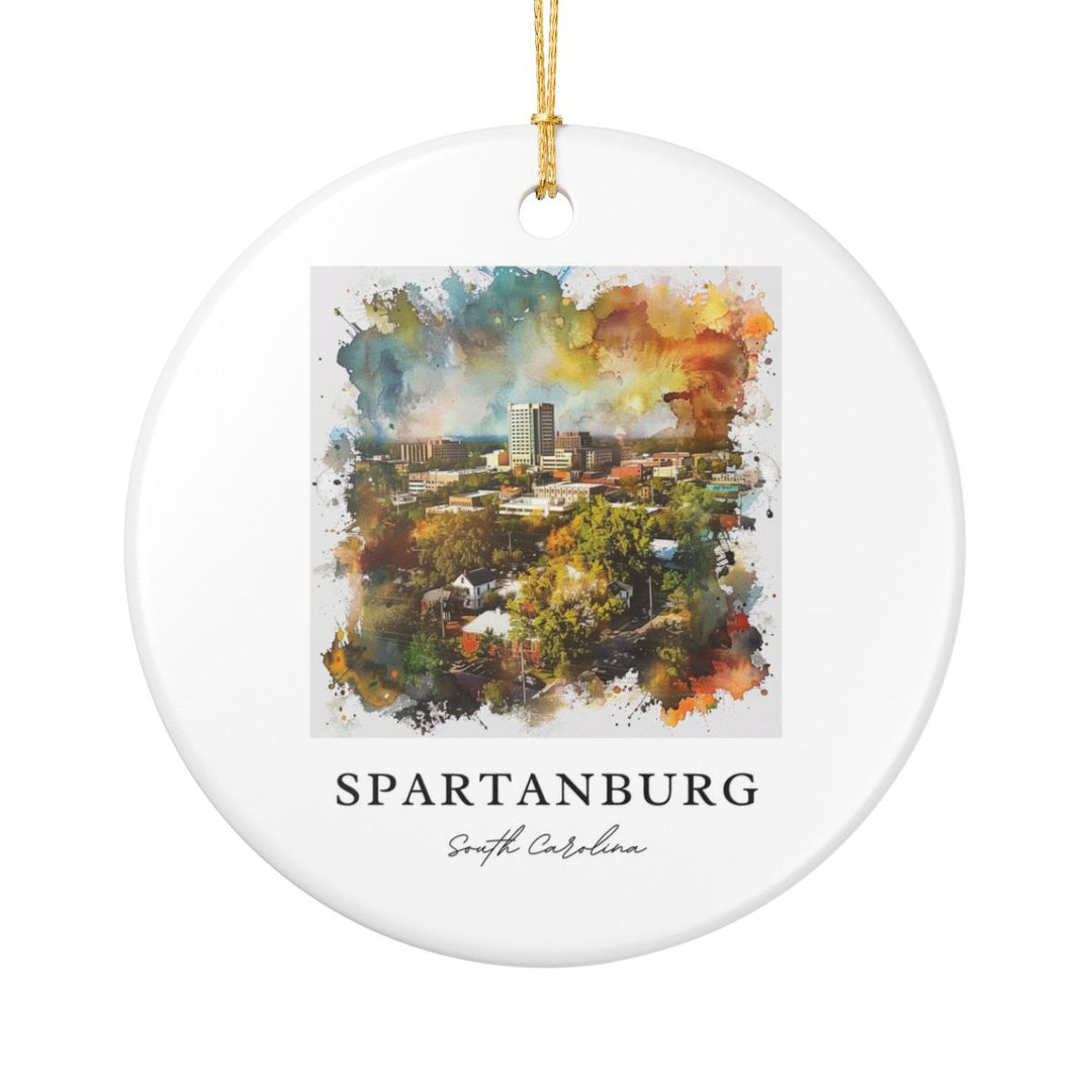 Spartanburg South Carolina Ornament: Unique Spartanburg Souvenir, Spartanburg South Carolina Xmas Decor, and Authentic Spartanburg Gift