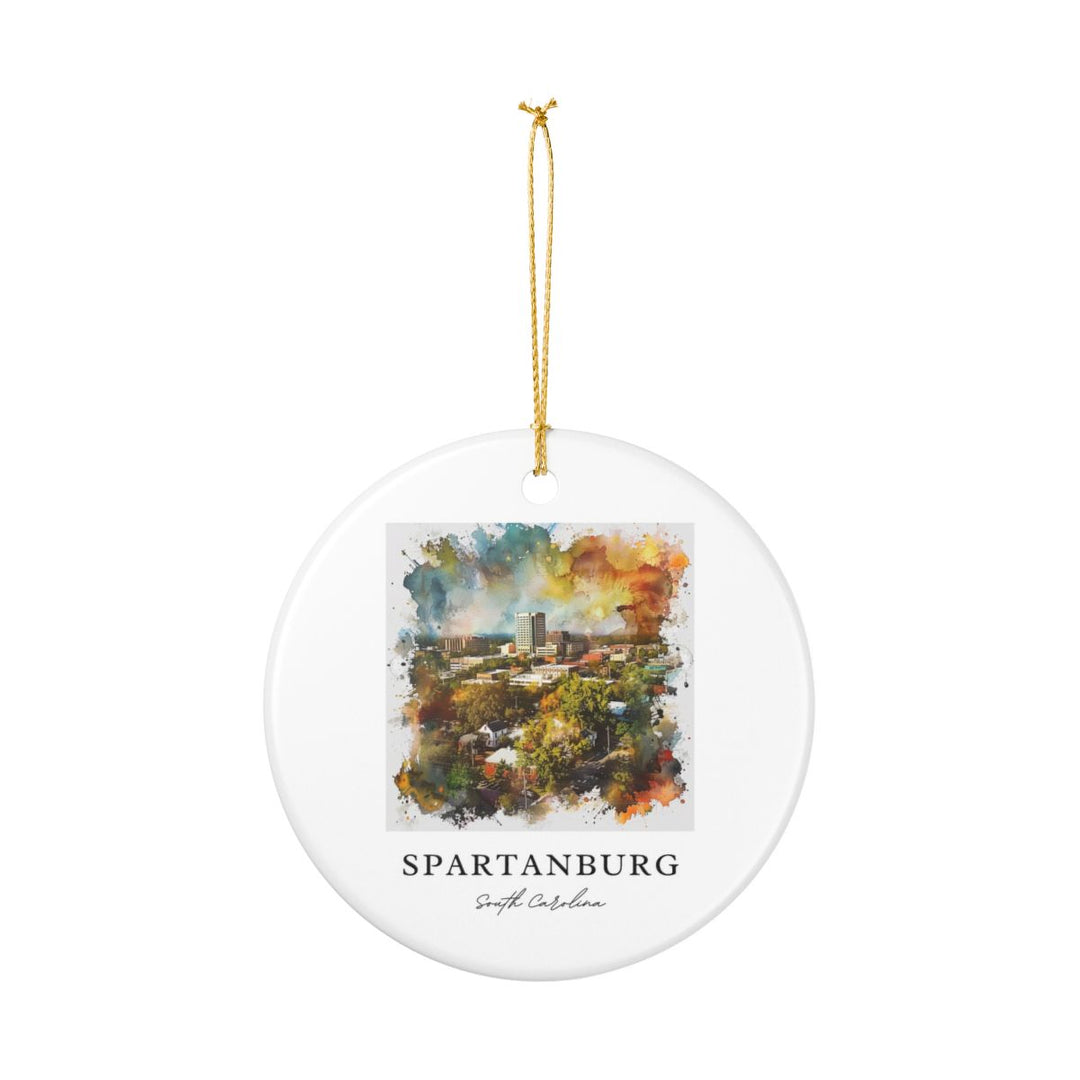 Spartanburg South Carolina Ornament: Unique Spartanburg Souvenir, Spartanburg South Carolina Xmas Decor, and Authentic Spartanburg Gift