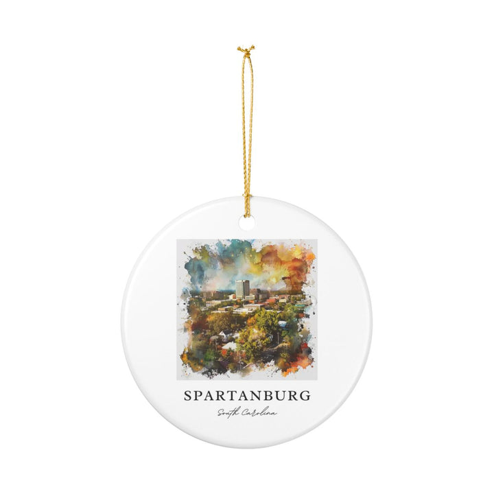 Spartanburg South Carolina Ornament: Unique Spartanburg Souvenir, Spartanburg South Carolina Xmas Decor, and Authentic Spartanburg Gift