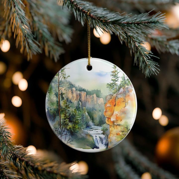 Spearfish Canyon South Dakota Ornament: Unique Spearfish Canyon Souvenir, Spearfish Canyon South Dakota Xmas Decor, and Authentic Spearfish Canyon Gift