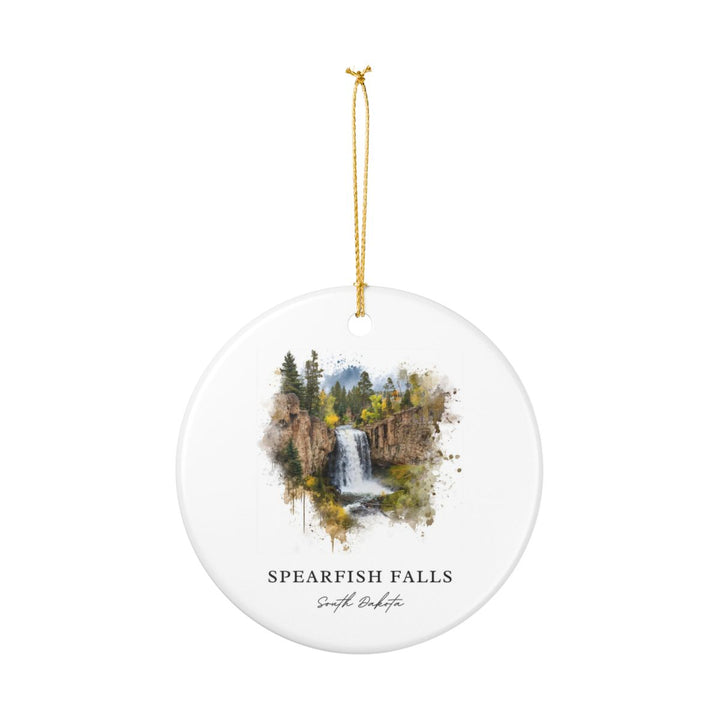 Spearfish Falls South Dakota USA Ornament: Unique Spearfish Falls Souvenir, Spearfish Falls Xmas Decor, and Authentic Spearfish Falls Gift