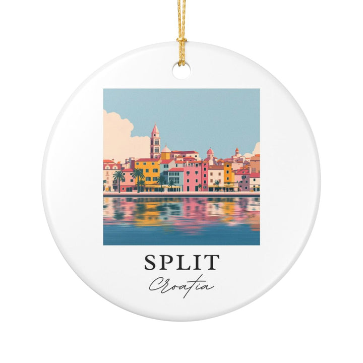 Split Croatia Ornament: Unique Split Souvenir, Split Croatia Xmas Decor, and Authentic Split Gift