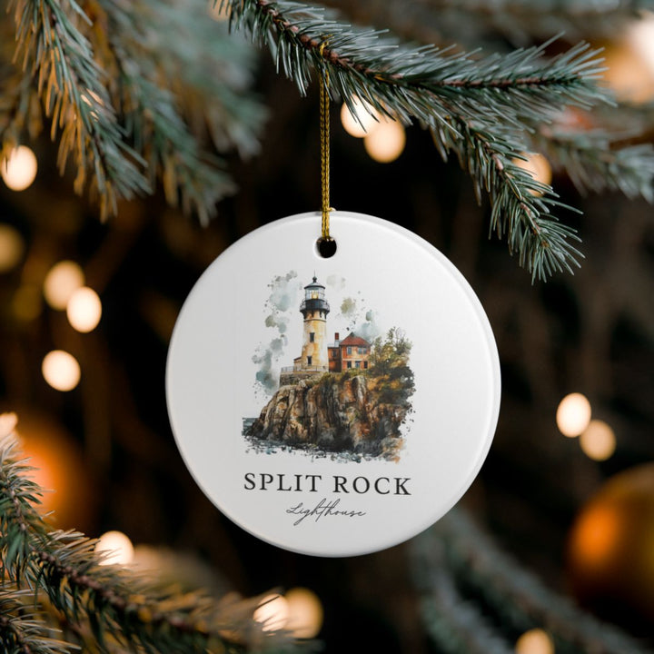 Split Rock Lighthouse Minnesota USA Ornament: Unique Split Rock Lighthouse Souvenir, Split Rock Lighthouse Minnesota Xmas Decor