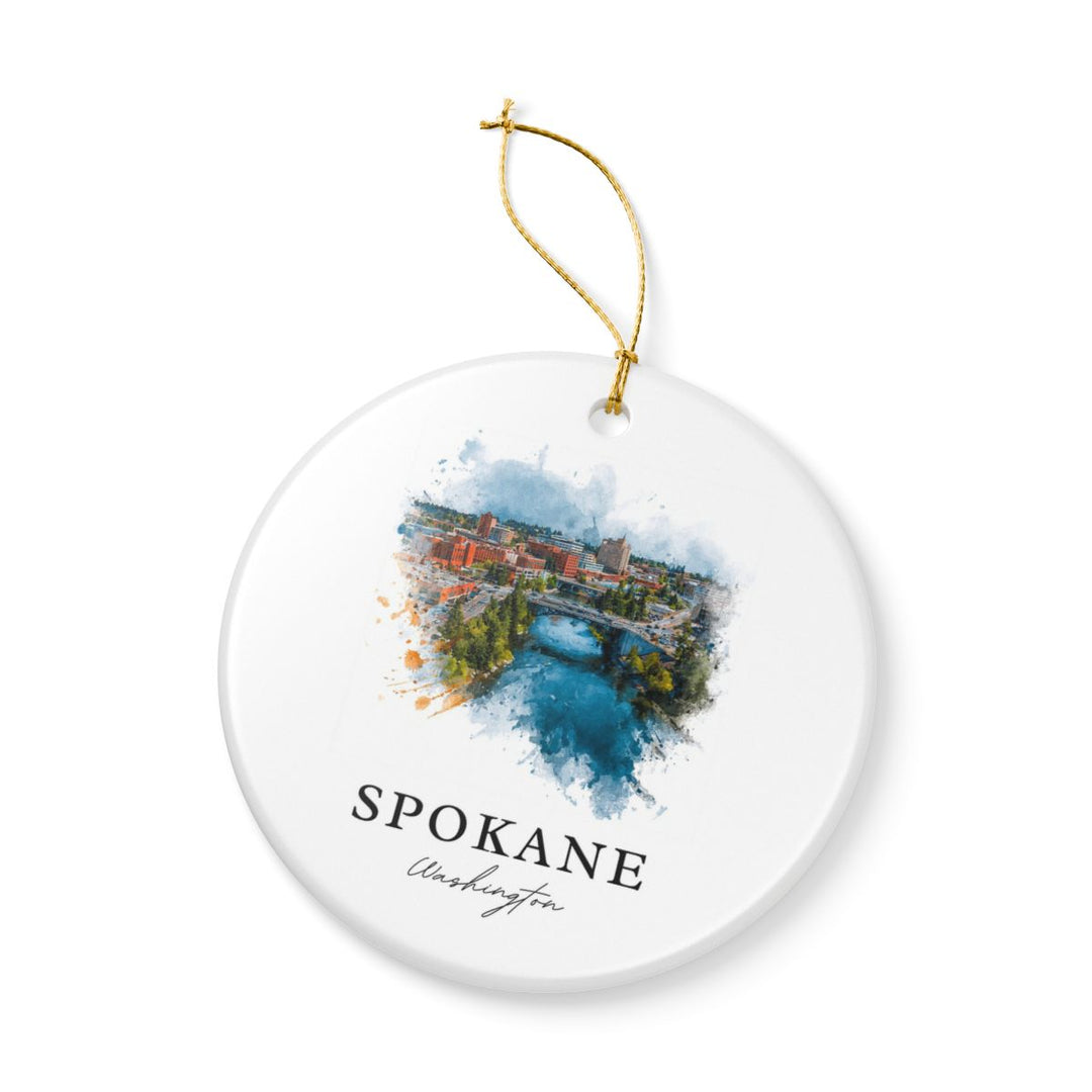 Spokane WA Ornament: Unique Spokane Souvenir, Spokane Washington Xmas Decor, and Authentic Spokane Gift