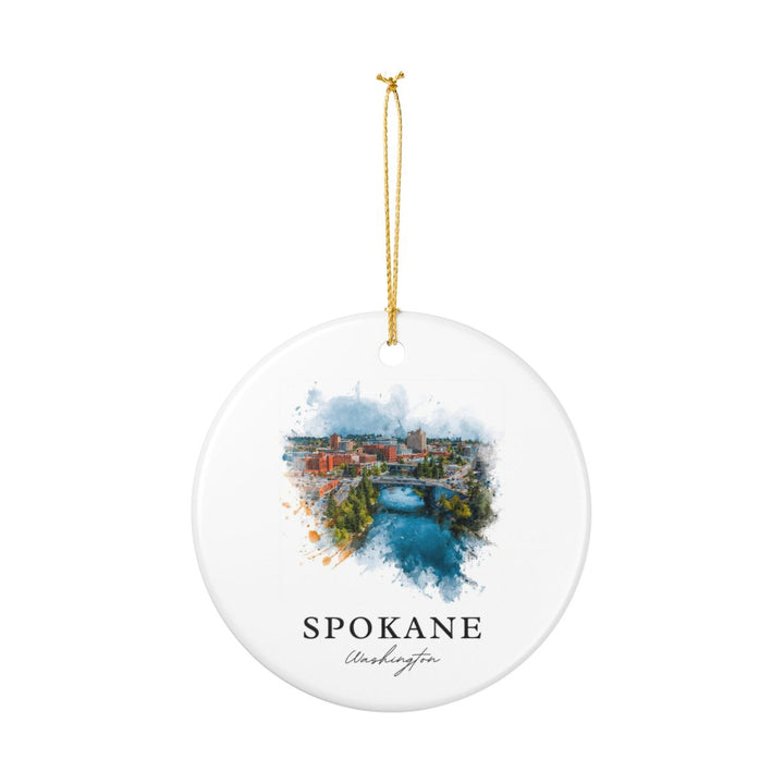 Spokane WA Ornament: Unique Spokane Souvenir, Spokane Washington Xmas Decor, and Authentic Spokane Gift