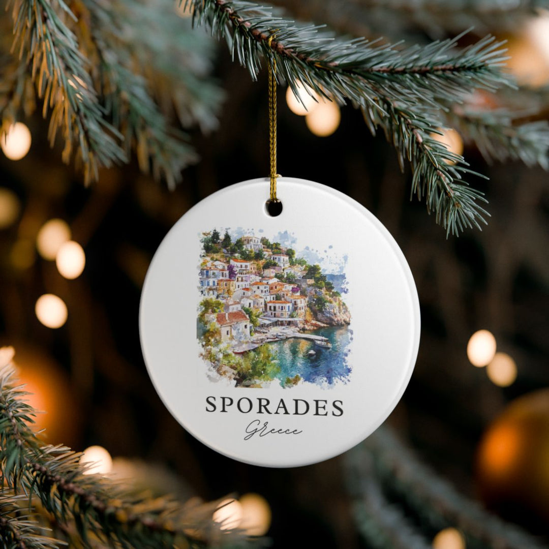 Sporades Greece Ornament: Unique Sporades Souvenir, Sporades Greece Xmas Decor, and Authentic Sporades Gift