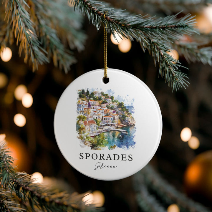 Sporades Greece Ornament: Unique Sporades Souvenir, Sporades Greece Xmas Decor, and Authentic Sporades Gift
