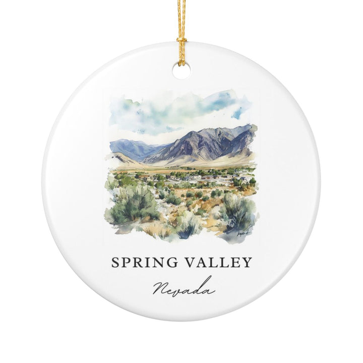 Spring Valley Nevada USA Ornament: Unique Spring Valley Souvenir, Spring Valley Nevada Xmas Decor, and Authentic Spring Valley Gift
